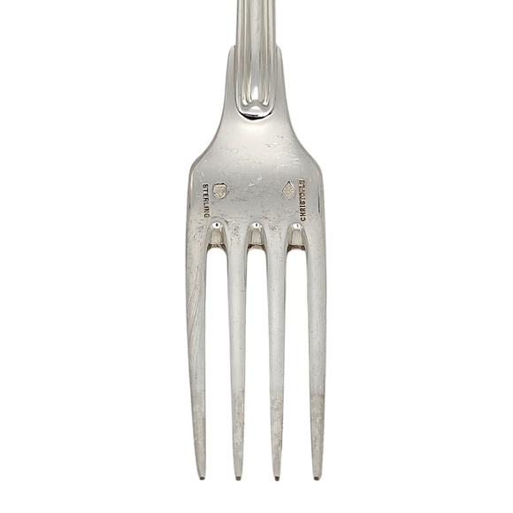 Set of 6 Christofle Sterling Silver Chinon Forks 8 1/8" #20510 - Picture 5 of 10